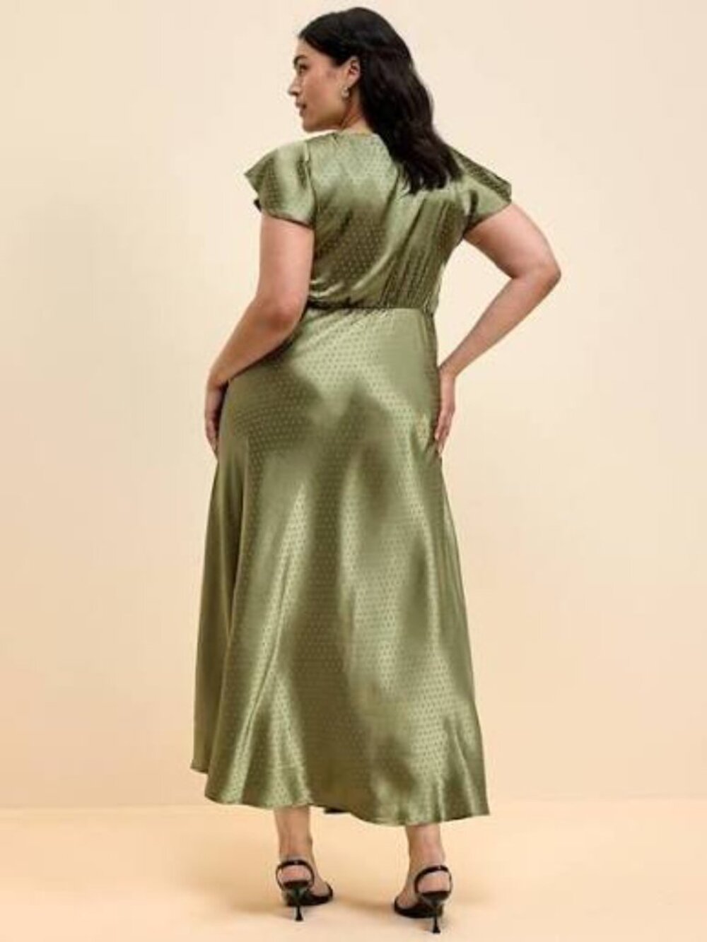 The Occasion by Old Navy Satin Flutter-Sleeve Maxi Dress - Picture 2 of 3